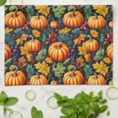 Grote en kleine Herfst pompoenen Theedoek (Gevouwen)