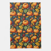 Grote en kleine Herfst pompoenen Theedoek (Verticaal)