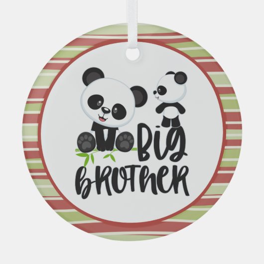 Grote en kleine kaartenkaartjes met Big Brother Qu Glas Ornament (Voorkant)