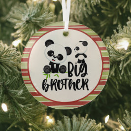 Grote en kleine kaartenkaartjes met Big Brother Qu Glas Ornament