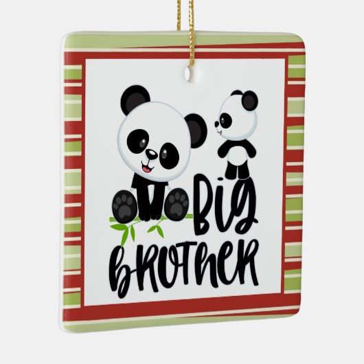 Grote en kleine kaartenkaartjes met Big Brother Qu Keramisch Ornament (Rechts)