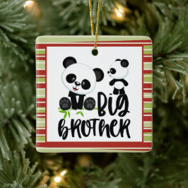Grote en kleine kaartenkaartjes met Big Brother Qu Keramisch Ornament