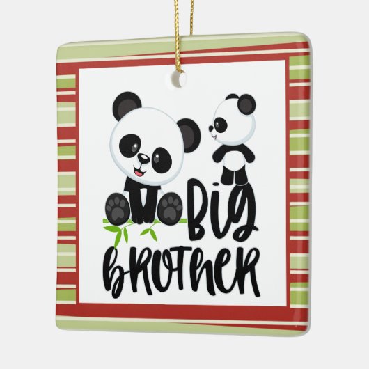 Grote en kleine kaartenkaartjes met Big Brother Qu Keramisch Ornament (Links)