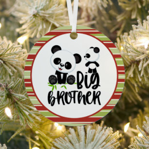 Grote en kleine kaartenkaartjes met Big Brother Qu Metalen Ornament