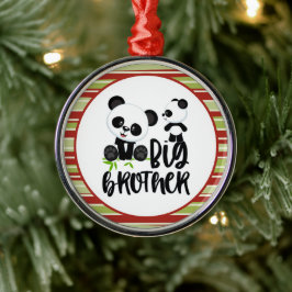 Grote en kleine kaartenkaartjes met Big Brother Qu Metalen Ornament