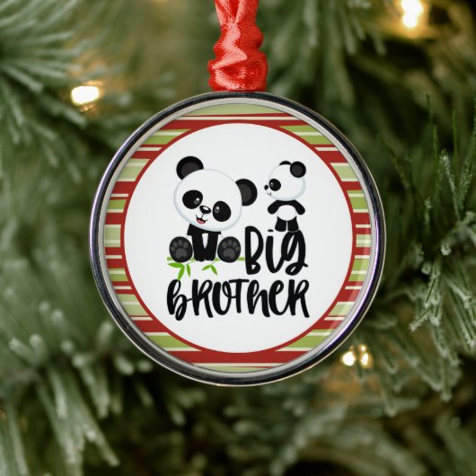 Grote en kleine kaartenkaartjes met Big Brother Qu Metalen Ornament (Boom)