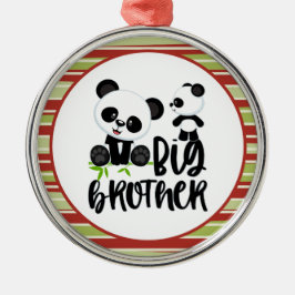 Grote en kleine kaartenkaartjes met Big Brother Qu Metalen Ornament