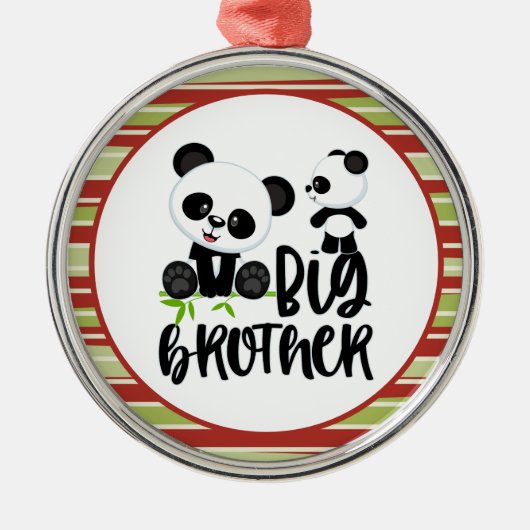 Grote en kleine kaartenkaartjes met Big Brother Qu Metalen Ornament (Voorkant)