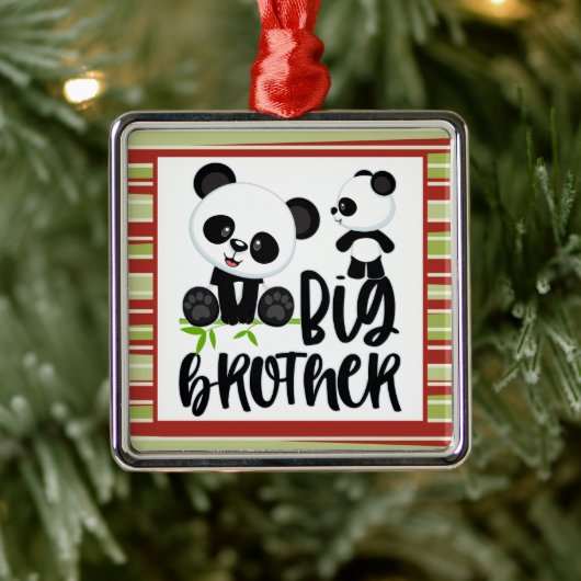 Grote en kleine kaartenkaartjes met Big Brother Qu Metalen Ornament (Boom)
