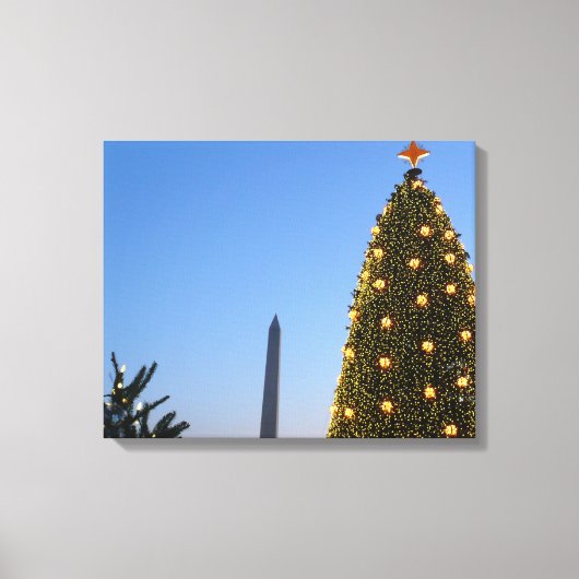 Grote en kleine kerstbomen II-feestdag in DC Canvas Afdruk (Voorkant)