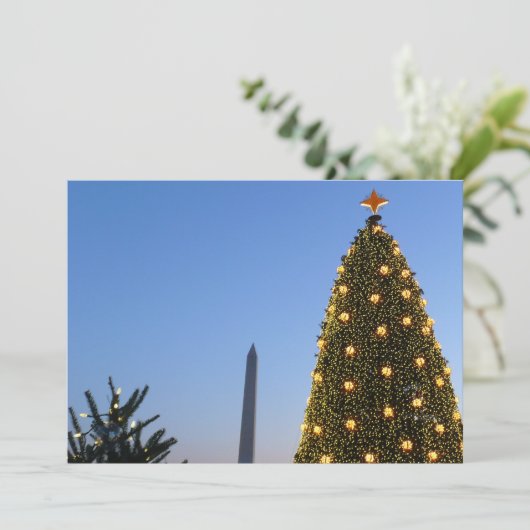 Grote en kleine kerstbomen II-feestdag in DC Feestdagenkaart (Staand voorkant)