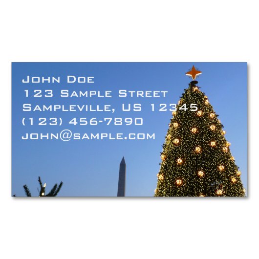 Grote en kleine kerstbomen II-feestdag in DC Magnetisch Visitekaartje (Voorkant)