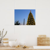 Grote en kleine kerstbomen II-feestdag in DC Poster (Keuken)