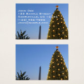 Grote en kleine kerstbomen II-feestdag in DC Visitekaartje (Voorkant /achterkant)