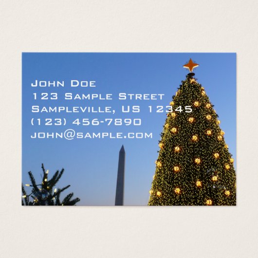 Grote en kleine kerstbomen II-feestdag in DC Visitekaartje (Voorkant)