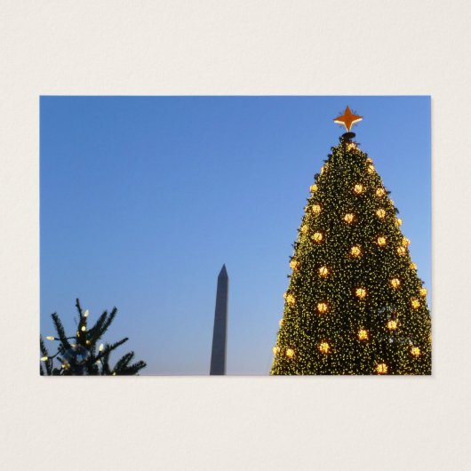 Grote en kleine kerstbomen II-feestdag in DC Visitekaartje (Achterkant)