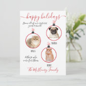 Grote en kleine kerstkaart met fototapijt save the date (Staand voorkant)