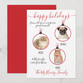 Grote en kleine kerstkaart met fototapijt save the date (Voorkant / Achterkant)