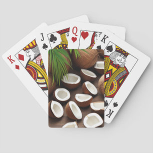 Grote en kleine kokosnoten pokerkaarten