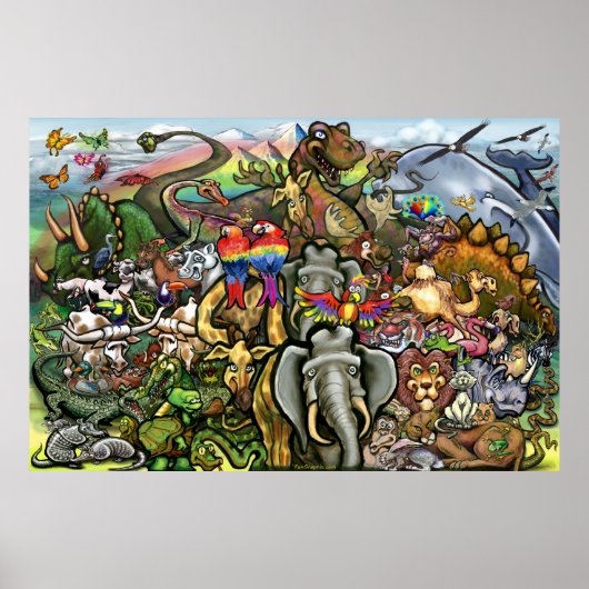 Grote en kleine Posters dieren (Voorkant)