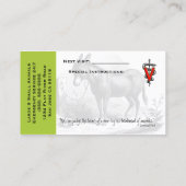 Grote en kleine veterinaire kliniek visitekaartje (Achterkant)