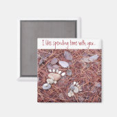 Grote en kleine voetafdruk magneet (Voorkant / Achterkant)