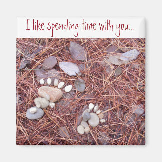 Grote en kleine voetafdruk magneet