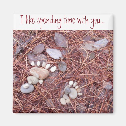 Grote en kleine voetafdruk magneet (Voorkant)