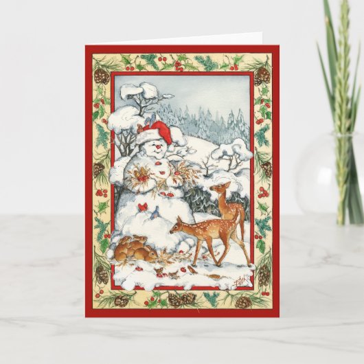 GROTE EN KLEINE WEZENS FEESTDAGEN KAART (Voorkant)