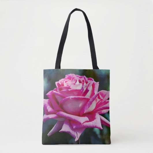 Grote en mooie roze bloeiende Roos Flower Tas (Voorkant)