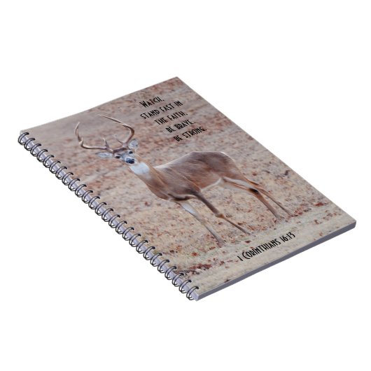 Grote en mooie Wilde Buck Deer Prayer Journal Notitieboek (Rechterzijde)
