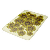 grote en vette gele bloemen met rode strepen badmat (Gekanteld)