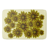 grote en vette gele bloemen met rode strepen badmat (Voorkant)