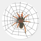 Grote enge spin ronde sticker (Voorkant)