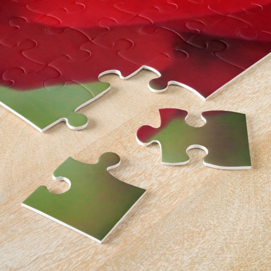 Grote enkele rode rog dicht legpuzzel (Zijkant)