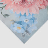 Grote etherische roze & blauwe bloemen Decoupage Tissuepapier (Detail)