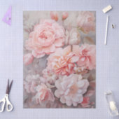 Grote etherische roze bloemenboeket decoupage tissuepapier (Craft)