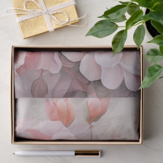 Grote etherische roze bloemenboeket decoupage tissuepapier (Geschenk)