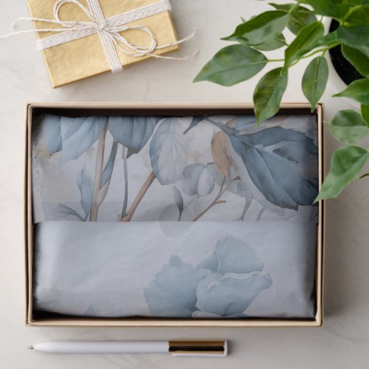 Grote etherische witte bloemenboeket decoupage tissuepapier (Geschenk)