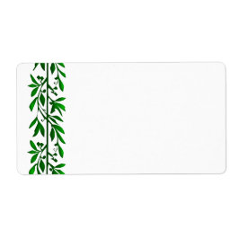 Grote etiketten met olijfbladeren en vlinnen