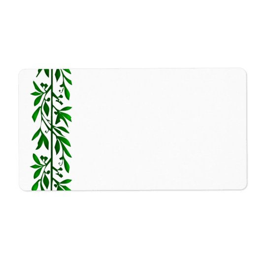 Grote etiketten met olijfbladeren en vlinnen (Voorkant)