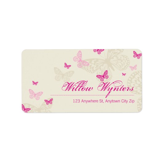 GROTE ETIKETZEGELS :: Vlinders 4 Etiket (Voorkant)