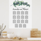 Grote Eucalyptus Berry 15-tabel Zitkuur Poster (Keuken)