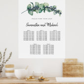 Grote Eucalyptus Berry 5-tabel Zitkuur Poster (Keuken)