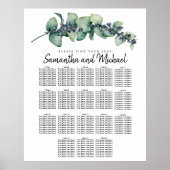 Grote Eucalyptus Botanische 18-tabel Zitplaatjes Poster (Voorkant)