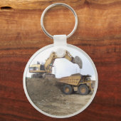 Grote excavator/pompelwagen sleutelhanger (Voorkant)