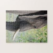 Grote exotische Afrikaanse grijze olifant Legpuzzel (Horizontaal)