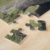 Grote exotische grijze olifant die loopt legpuzzel (Zijkant)