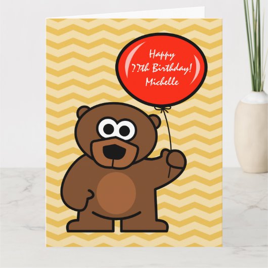 Grote extra grote verjaardagskaart voor kinderen m kaart (Voorkant)