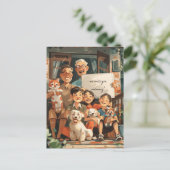 Grote familie briefkaart (Staand voorkant)